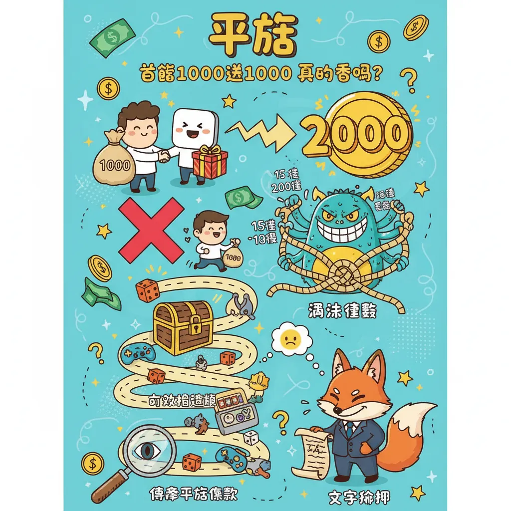 首儲1000送1000：破解平臺流水倍數與提款限制